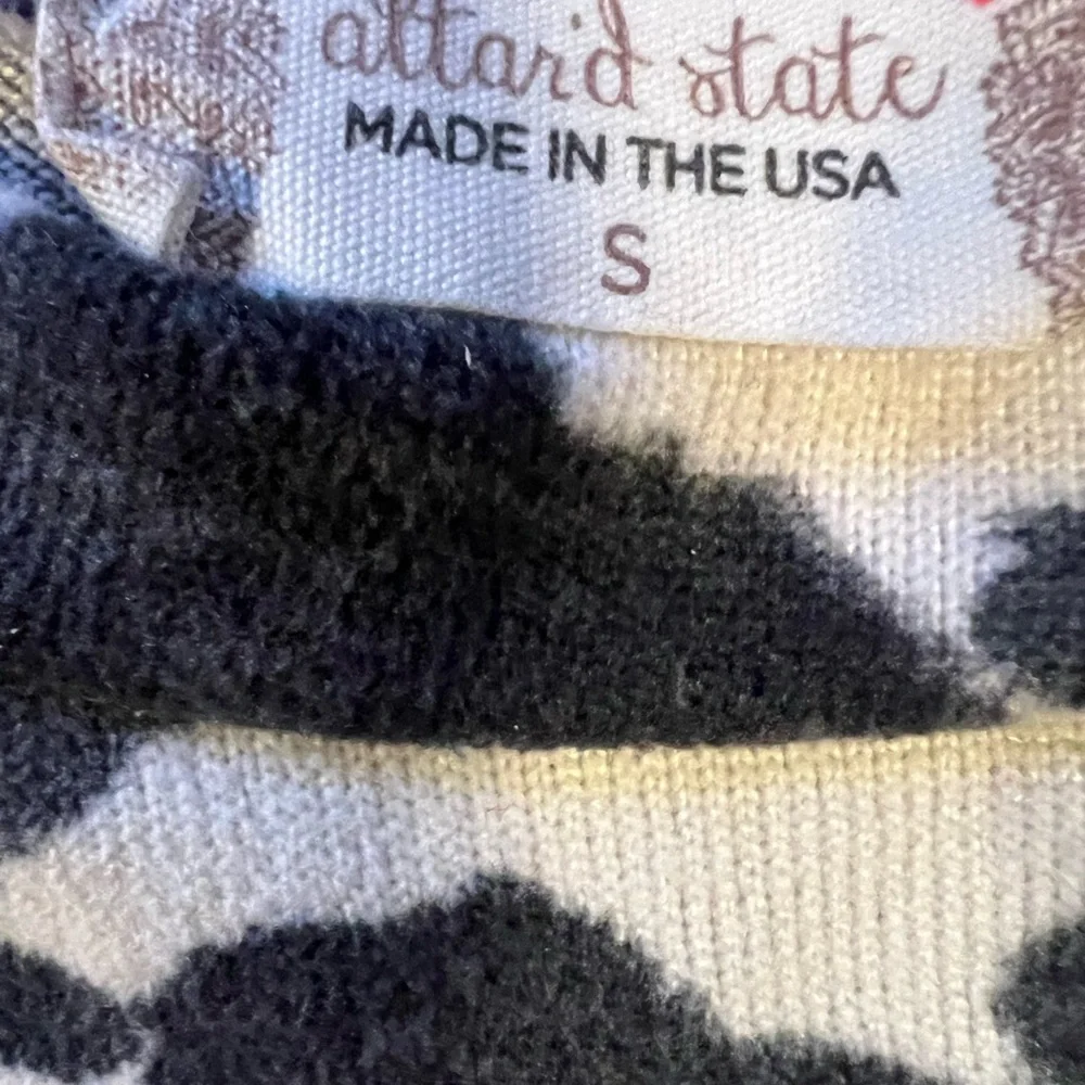 Altar'd State Black and White Cow Print Top - Picture 2 of 3